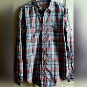 Boss Orange Men's Plaid Shirt - Red and Blue